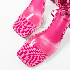 Sandale cu toc Tunis Roz 6