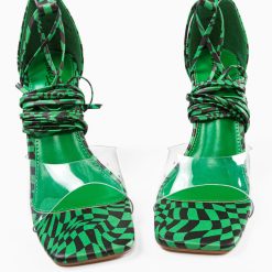 Sandale cu toc Tunis Verzi 3