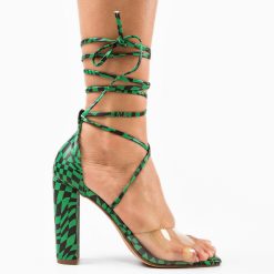 Sandale cu toc Tunis Verzi 4