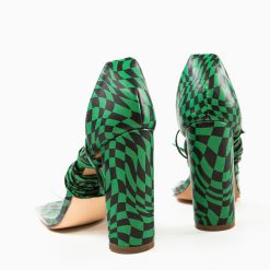 Sandale cu toc Tunis Verzi 6