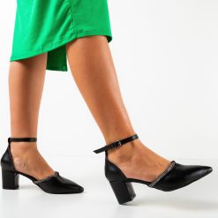 Sandale cu toc Vayne Negre 2