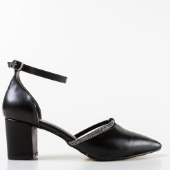 Sandale cu toc Vayne Negre 4