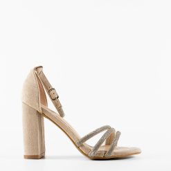 Sandale cu toc Willyy Bej 4