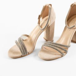 Sandale cu toc Willyy Bej 5