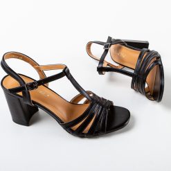 Sandale cu toc Zakk Negre 5