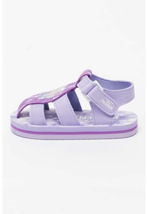 Sandale cu velcro si imprimeu Frozen-FETE/INCALTAMINTE/Sandale-INCALTAMINTE/Sandale