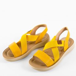 Sandale dama Armida Galbene 4