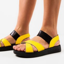 Sandale dama Brina Galbene 3