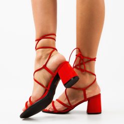 Sandale dama Calf Rosii 3