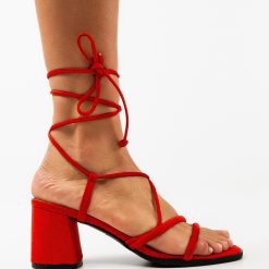 Sandale dama Calf Rosii 4
