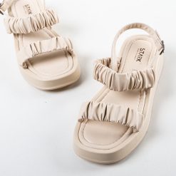 Sandale dama Donezia Bej 4