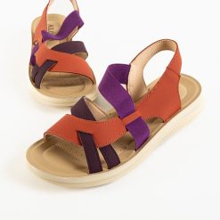 Sandale dama Janna Portocalii 4
