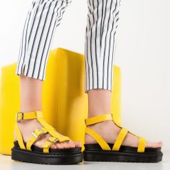 Sandale dama Jaylan Galbene 2