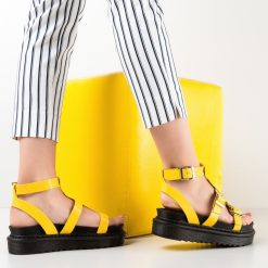 Sandale dama Jaylan Galbene 4