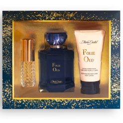 Set cadou 3 produse DC Apa de parfum Folie Oud 100 ML+ gel de dus+Mini parfum-Pachete promo