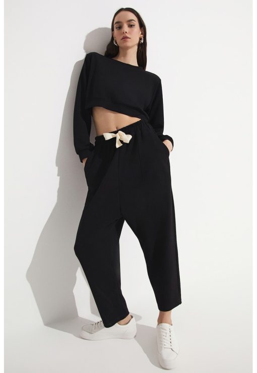 Set de bluza crop si pantaloni-FEMEI/IMBRACAMINTE/Seturi imbracaminte-IMBRACAMINTE/Seturi imbracaminte