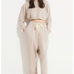 Set de bluza crop si pantaloni-FEMEI/IMBRACAMINTE/Seturi imbracaminte-IMBRACAMINTE/Seturi imbracaminte