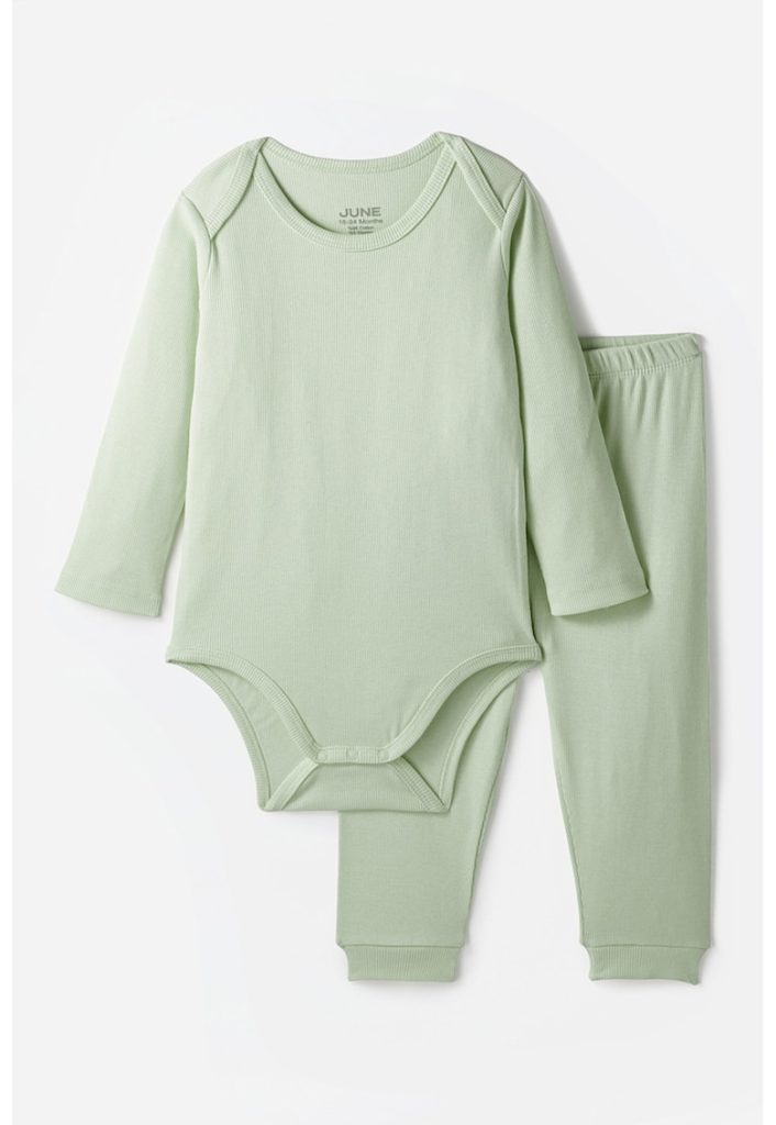 Set de body si pantaloni din bumbac - 2 piese-BAIETI/IMBRACAMINTE/Seturi de imbracaminte-IMBRACAMINTE/Seturi de imbracaminte