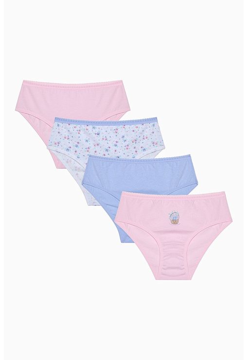 Set de chiloti din bumbac - 4 perechi-FETE/IMBRACAMINTE/Lenjerie intima-IMBRACAMINTE/Lenjerie intima