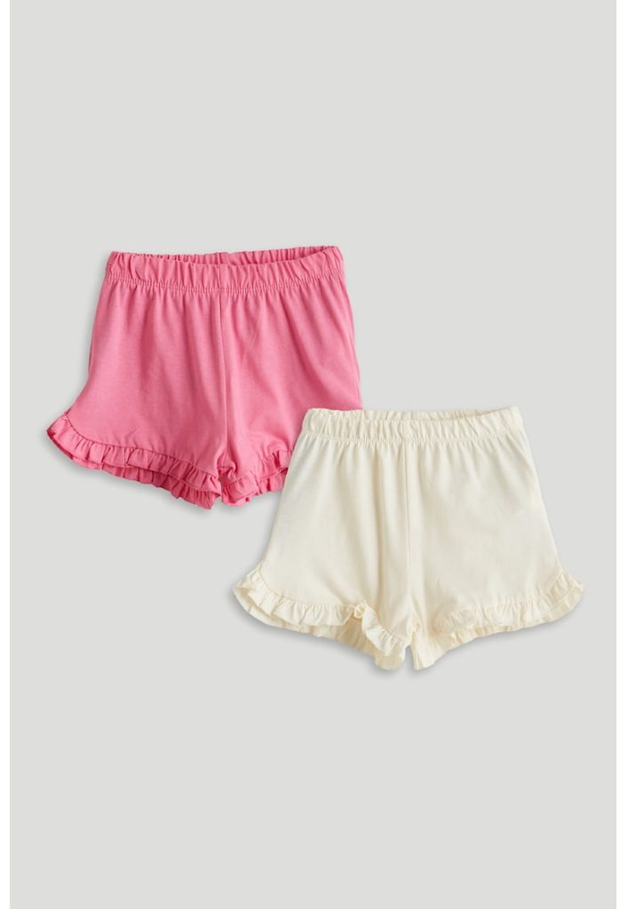 Set de pantaloni scurti cu terminatie cu volane - 2 piese-FETE/IMBRACAMINTE/Sorturi-IMBRACAMINTE/Sorturi
