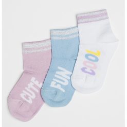 Set de sosete scurte din amestec de bumbac - 3 perechi-FETE/IMBRACAMINTE/Lenjerie intima-IMBRACAMINTE/Lenjerie intima