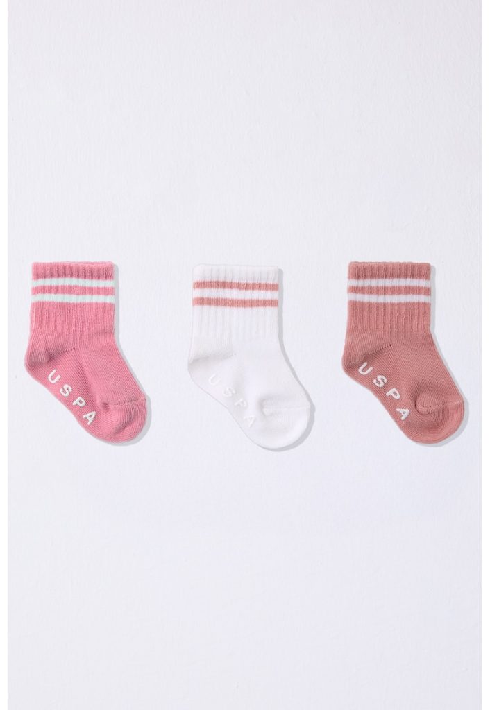 Set de sosete scurte din amestec de bumbac - 3 perechi-FETE/IMBRACAMINTE/Lenjerie intima-IMBRACAMINTE/Lenjerie intima