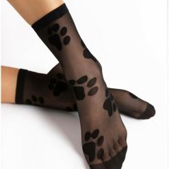 Sosete lycra negre cu model Fiore Pawpaw 20 den-FEMEI