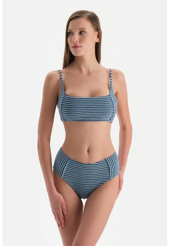 Sutien de baie bandeau cu model cu dungi-FEMEI/IMBRACAMINTE/Costume de baie-IMBRACAMINTE/Costume de baie