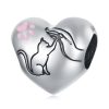 Talisman din argint Love My Cat-Talismane >> Talismane din Argint (toate)