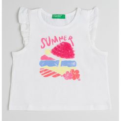 Top de bumbac cu volane-FETE/IMBRACAMINTE/Tricouri si maiouri-IMBRACAMINTE/Tricouri si maiouri