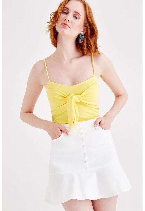 Top slim fit cu funda-FEMEI/IMBRACAMINTE/Tricouri si maiouri-IMBRACAMINTE/Tricouri si maiouri