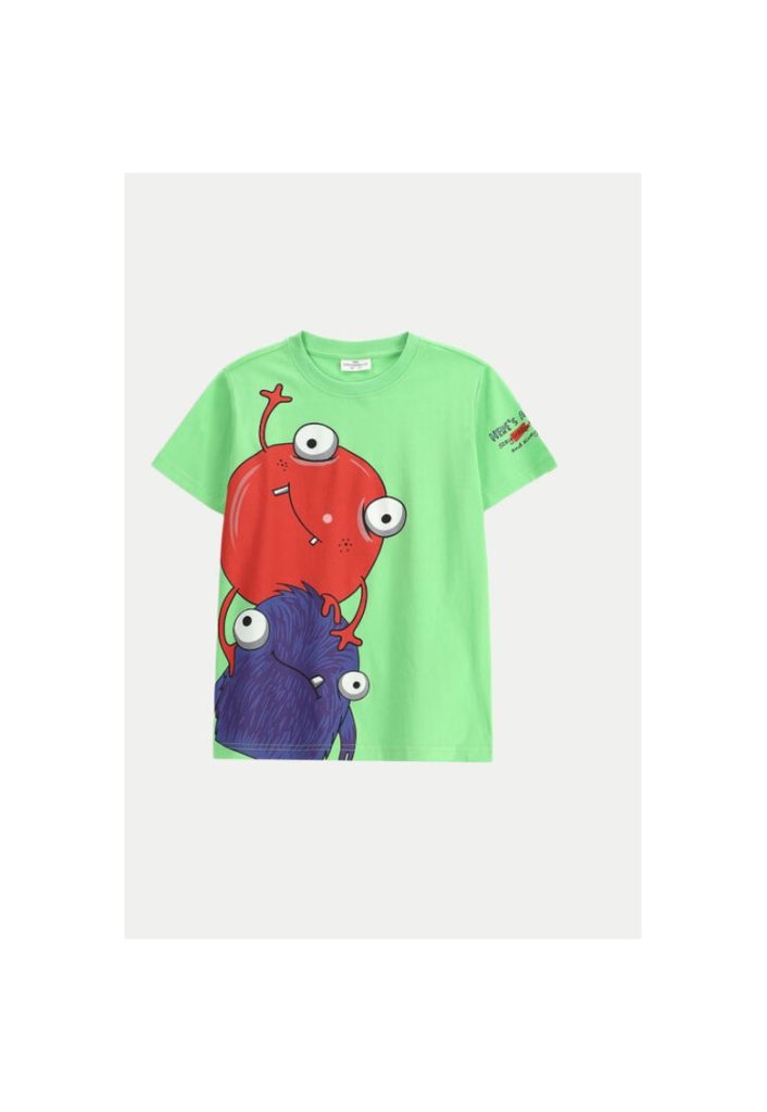 Tricou baieti -  305276339 - Bumbac - Verde-BAIETI/IMBRACAMINTE/Tricouri si maiouri-IMBRACAMINTE/Tricouri si maiouri