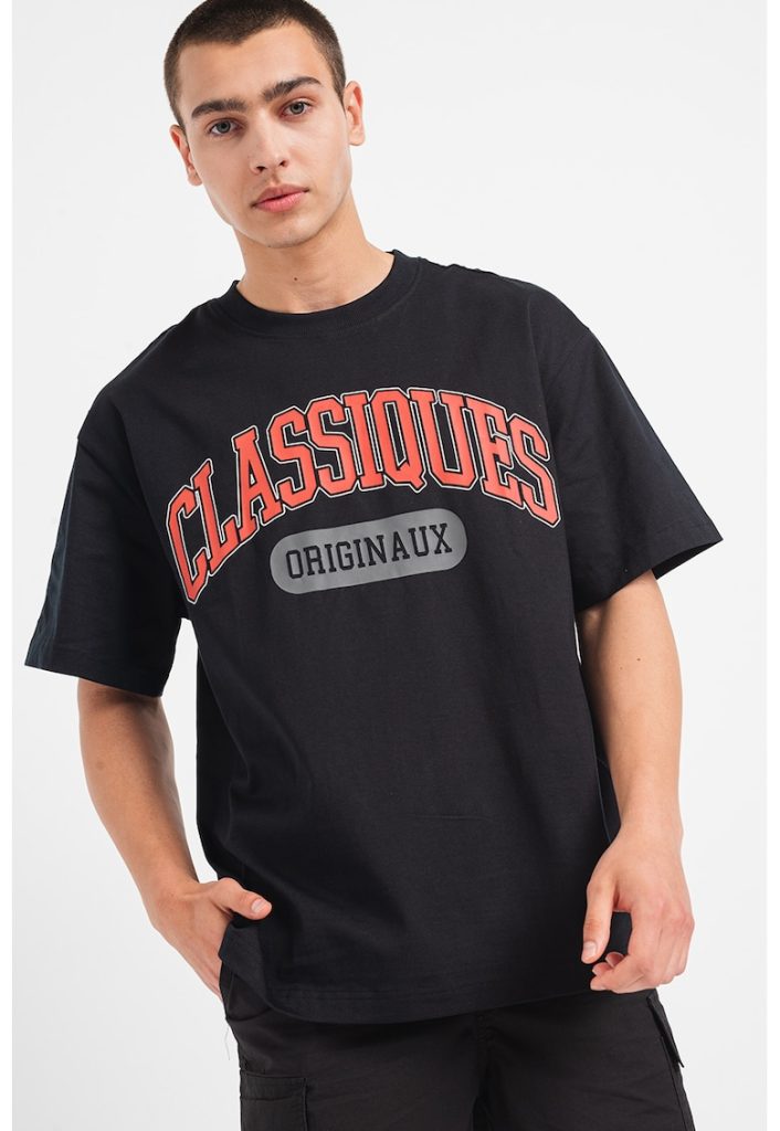 Tricou barbati -  303461119 - Negru - Bumbac-BARBATI/IMBRACAMINTE/Tricouri si maiouri-IMBRACAMINTE/Tricouri si maiouri