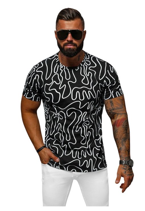 Tricou barbati cu imprimeu Squirrel negru-BARBATI/IMBRACAMINTE/Tricouri si maiouri-IMBRACAMINTE/Tricouri si maiouri