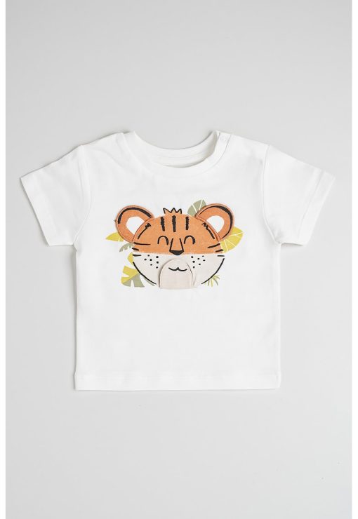 Tricou cu animale si decolteu la baza gatului-BAIETI/IMBRACAMINTE/Tricouri si maiouri-IMBRACAMINTE/Tricouri si maiouri