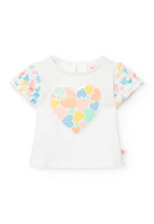 Tricou cu aplicatii cu paiete-FETE/IMBRACAMINTE/Tricouri si maiouri-IMBRACAMINTE/Tricouri si maiouri