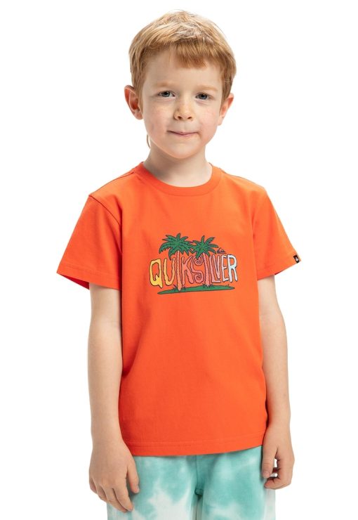 Tricou cu decolteu la baza gatului Sunny Palms-BAIETI/IMBRACAMINTE/Tricouri si maiouri-IMBRACAMINTE/Tricouri si maiouri