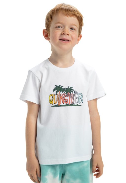 Tricou cu decolteu la baza gatului Sunny Palms-BAIETI/IMBRACAMINTE/Tricouri si maiouri-IMBRACAMINTE/Tricouri si maiouri
