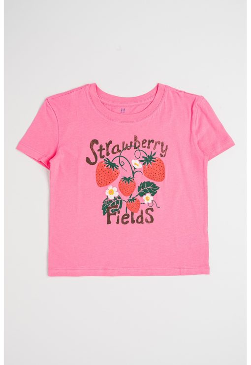 Tricou cu decolteu la baza gatului - cu imprimeu-FETE/IMBRACAMINTE/Tricouri si maiouri-IMBRACAMINTE/Tricouri si maiouri