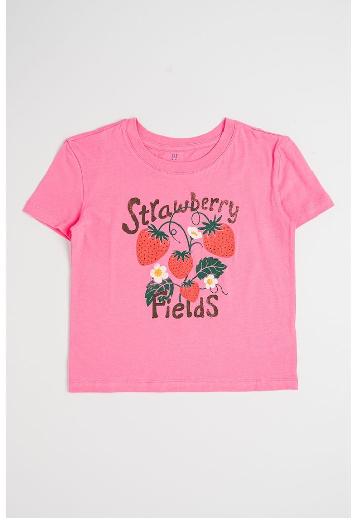 Tricou cu decolteu la baza gatului - cu imprimeu-FETE/IMBRACAMINTE/Tricouri si maiouri-IMBRACAMINTE/Tricouri si maiouri