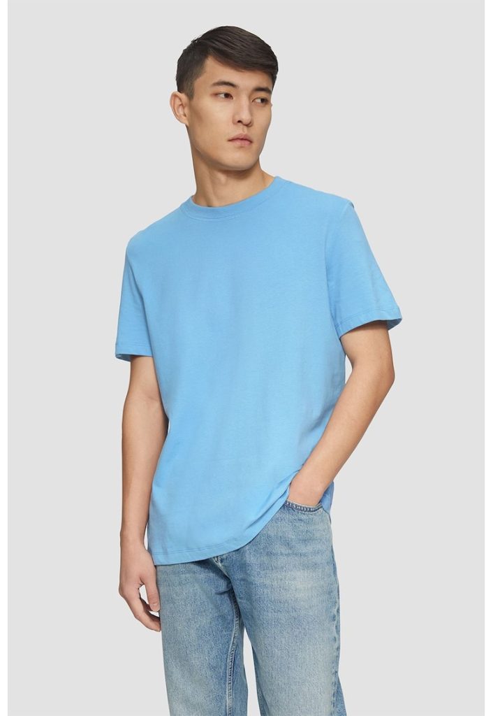 Tricou cu decolteu la baza gatului - din bumbac-BARBATI/IMBRACAMINTE/Tricouri si maiouri-IMBRACAMINTE/Tricouri si maiouri
