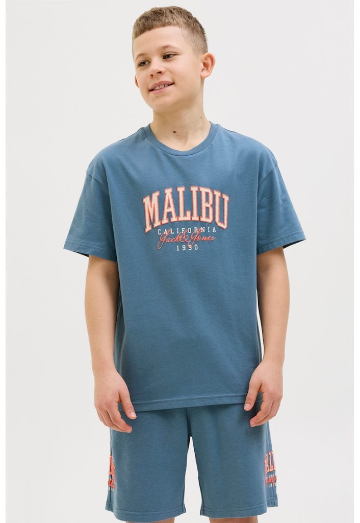 Tricou cu decolteu la baza gatului - imprimeu text si logo-BAIETI/IMBRACAMINTE/Tricouri si maiouri-IMBRACAMINTE/Tricouri si maiouri