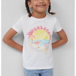 Tricou cu decolteu la baza gatului - model grafic si imprimeu text-FETE/IMBRACAMINTE/Tricouri si maiouri-IMBRACAMINTE/Tricouri si maiouri