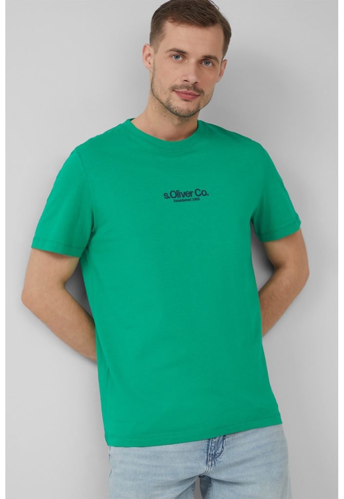Tricou cu decolteu la baza gatului si detaliu logo-BARBATI/IMBRACAMINTE/Tricouri si maiouri-IMBRACAMINTE/Tricouri si maiouri
