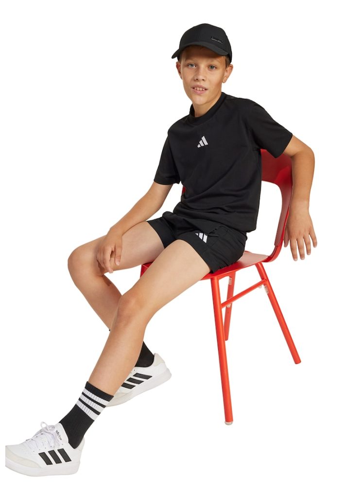 Tricou cu decolteu la baza gatului si detaliu monograma-BAIETI/IMBRACAMINTE/Tricouri si maiouri-IMBRACAMINTE/Tricouri si maiouri
