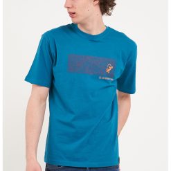 Tricou cu decolteu la baza gatului si imprimeu-BARBATI/IMBRACAMINTE/Tricouri si maiouri-IMBRACAMINTE/Tricouri si maiouri