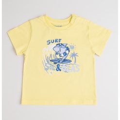 Tricou cu decolteu la baza gatului si imprimeu grafic-BAIETI/IMBRACAMINTE/Tricouri si maiouri-IMBRACAMINTE/Tricouri si maiouri