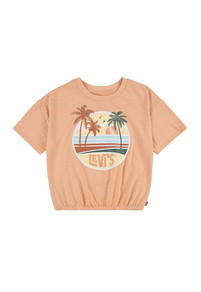 Tricou cu decolteu la baza gatului si imprimeu logo-FETE/IMBRACAMINTE/Tricouri si maiouri-IMBRACAMINTE/Tricouri si maiouri