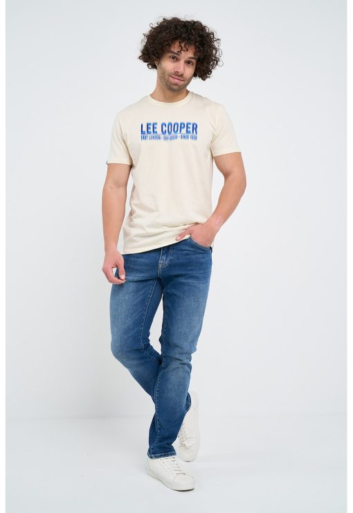 Tricou cu decolteu la baza gatului si imprimeu logo-BARBATI/IMBRACAMINTE/Tricouri si maiouri-IMBRACAMINTE/Tricouri si maiouri