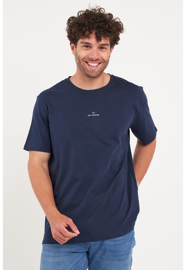 Tricou cu decolteu la baza gatului si logo discret-BARBATI/IMBRACAMINTE/Tricouri si maiouri-IMBRACAMINTE/Tricouri si maiouri
